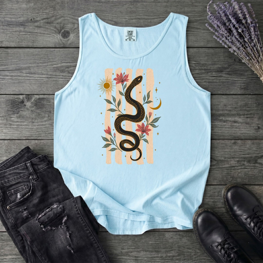 Serpent In Bloom Tank Top