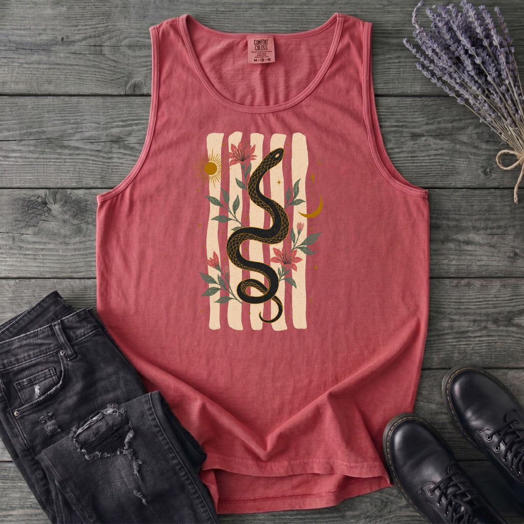 Serpent In Bloom Tank Top