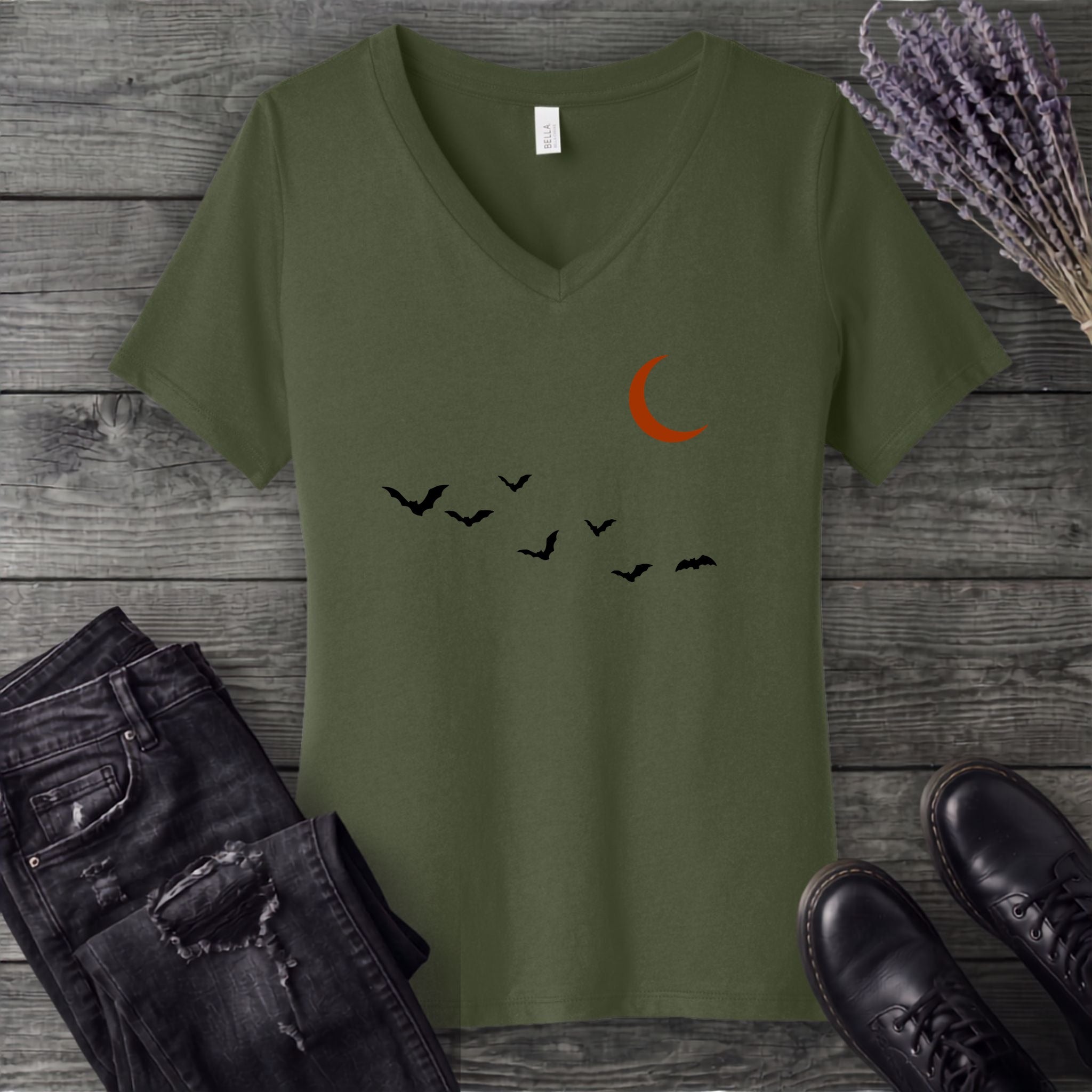 Minimal Bats V-Neck T-Shirt