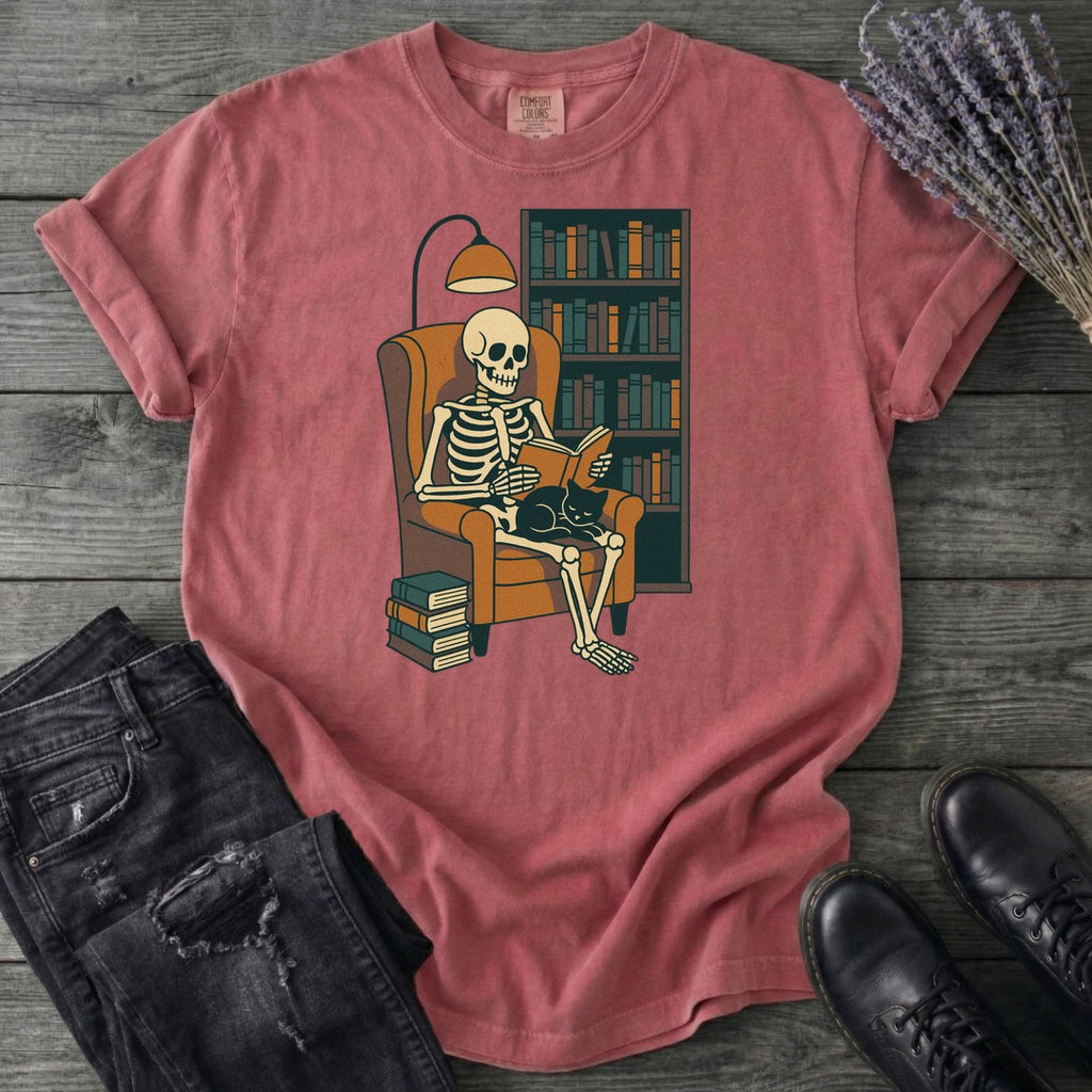 Reading Nook Skeleton T-Shirt