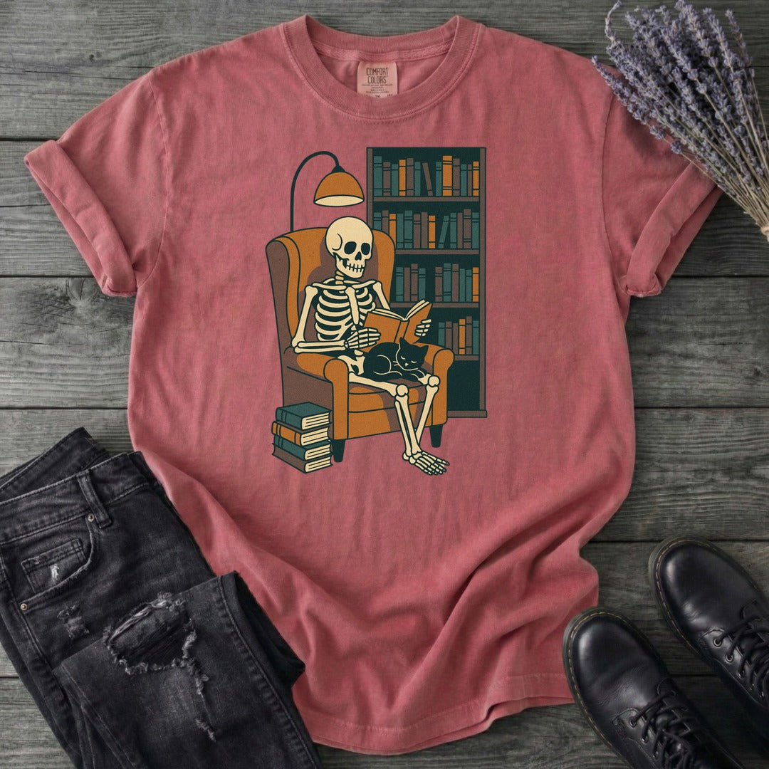 Reading Nook Skeleton T-Shirt