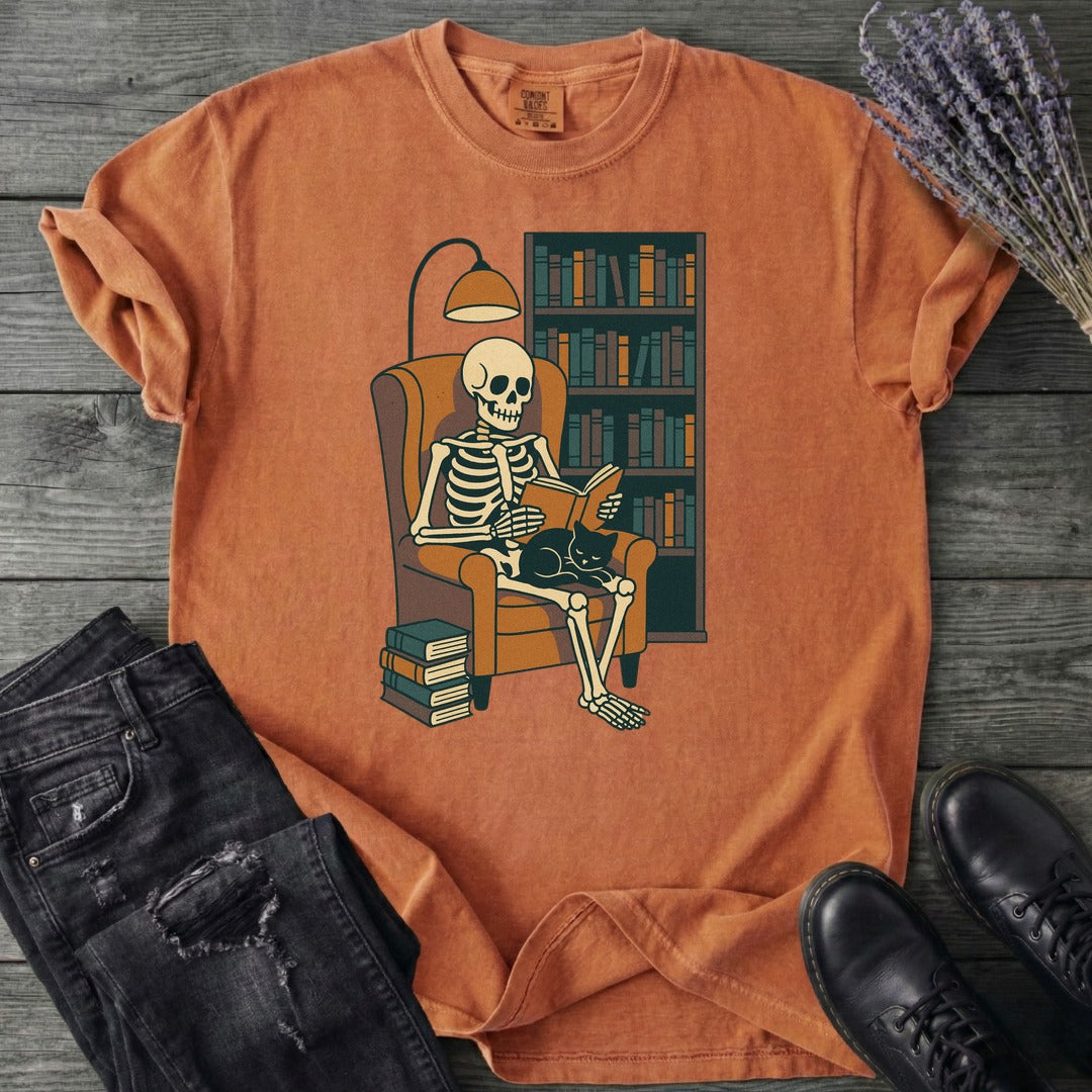 Reading Nook Skeleton T-Shirt