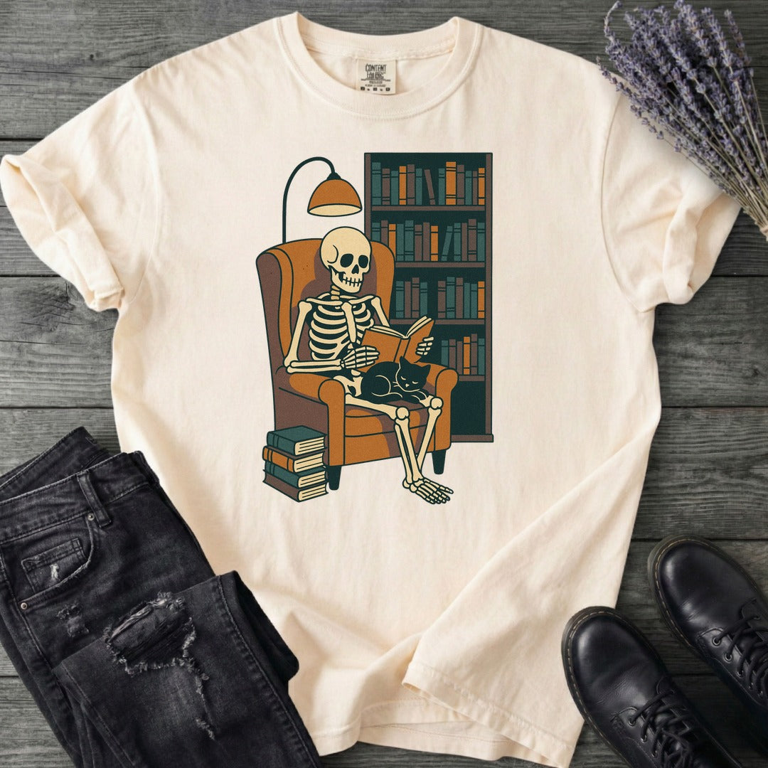 Reading Nook Skeleton T-Shirt