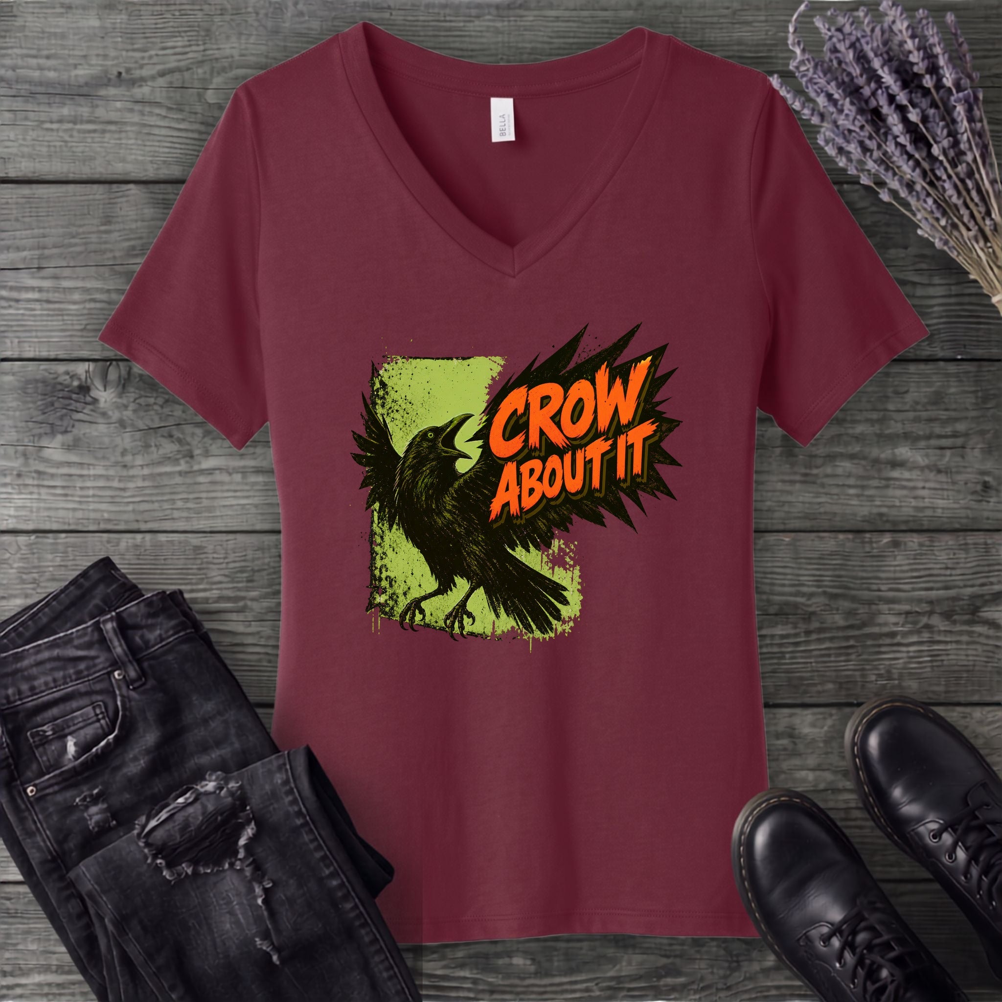 Crow About It V-Neck T-Shirt
