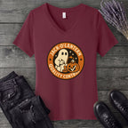 Jack O Lantern Quality Control V-Neck T-Shirt