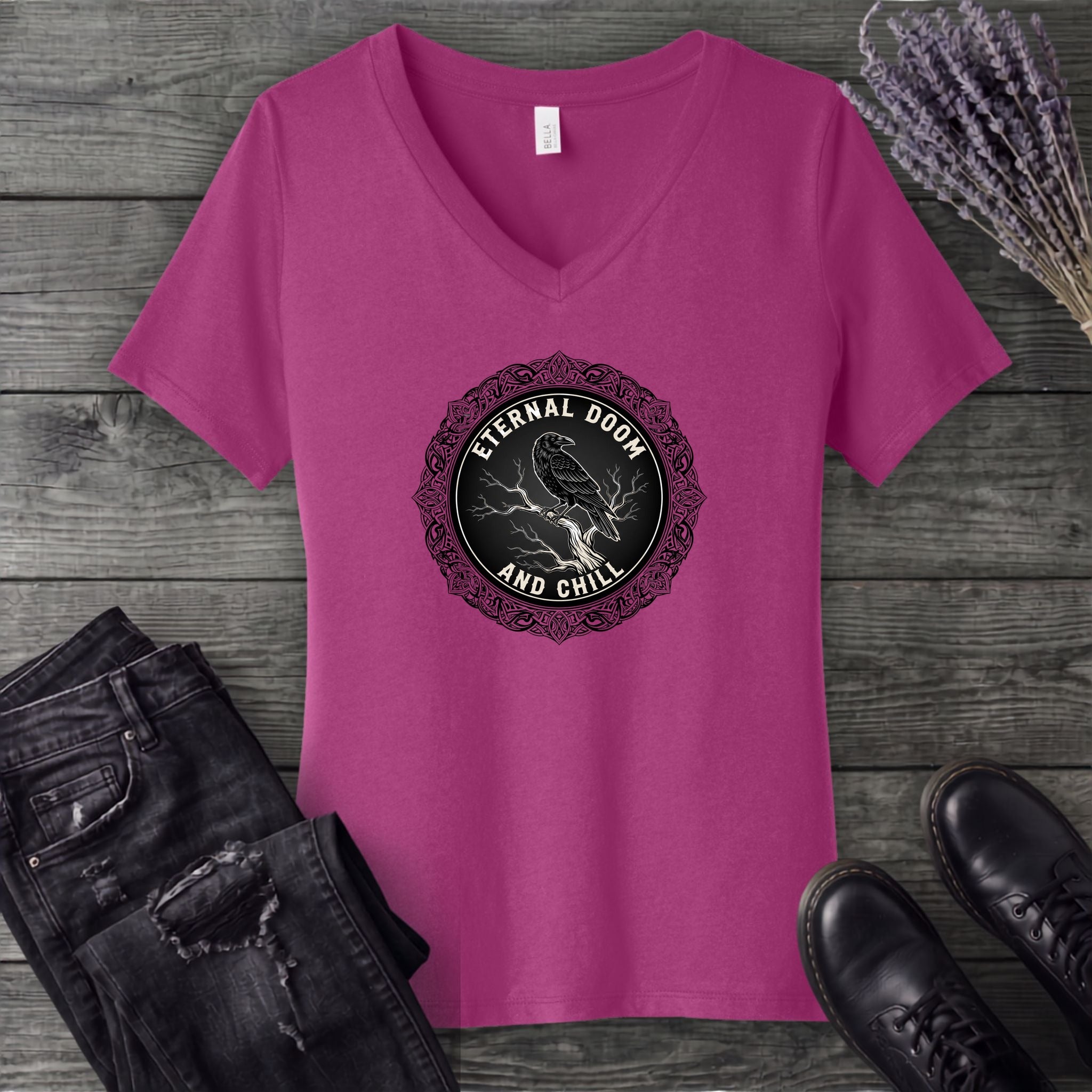 Eternal Doom And Chill V-Neck T-Shirt