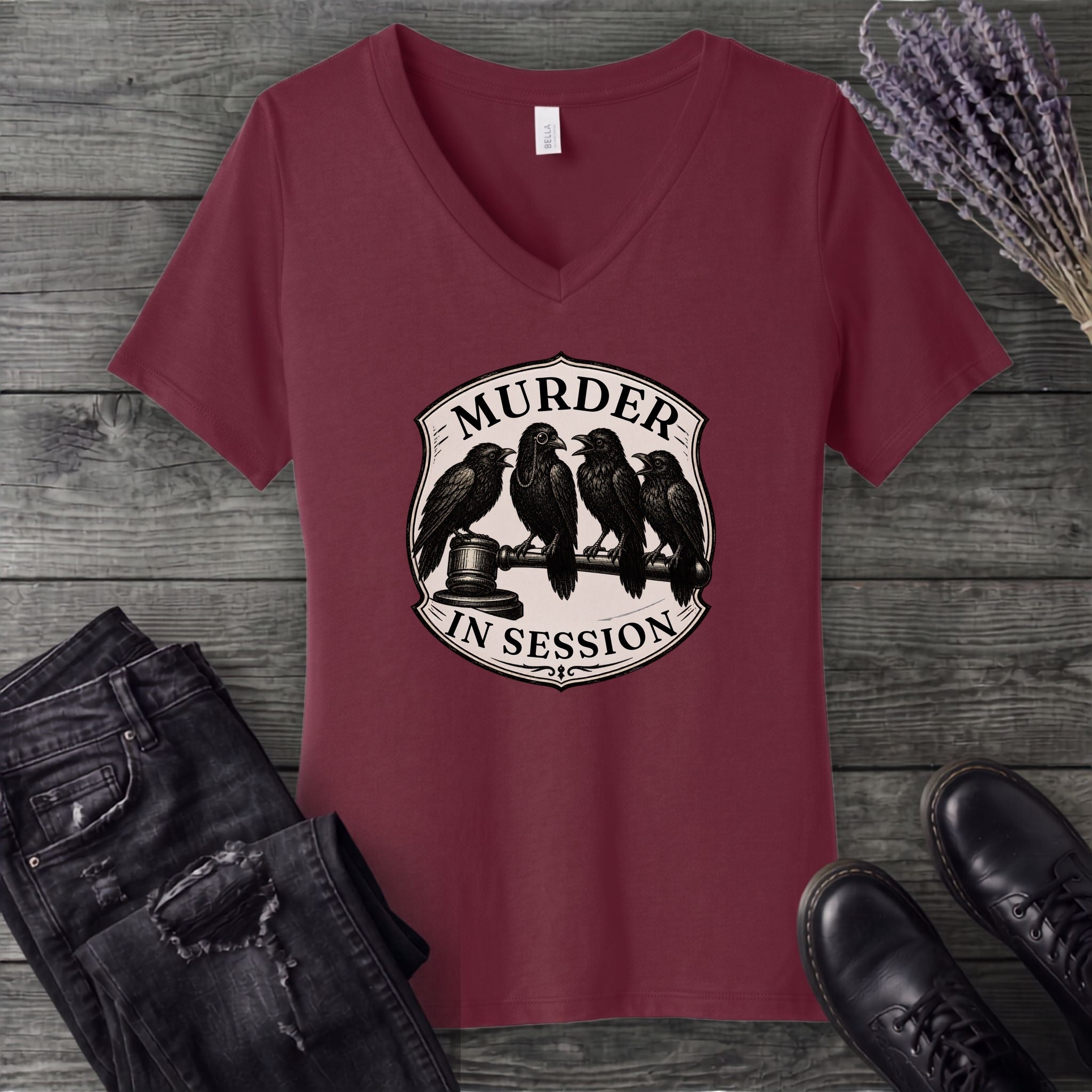 Murder In Session V-Neck T-Shirt