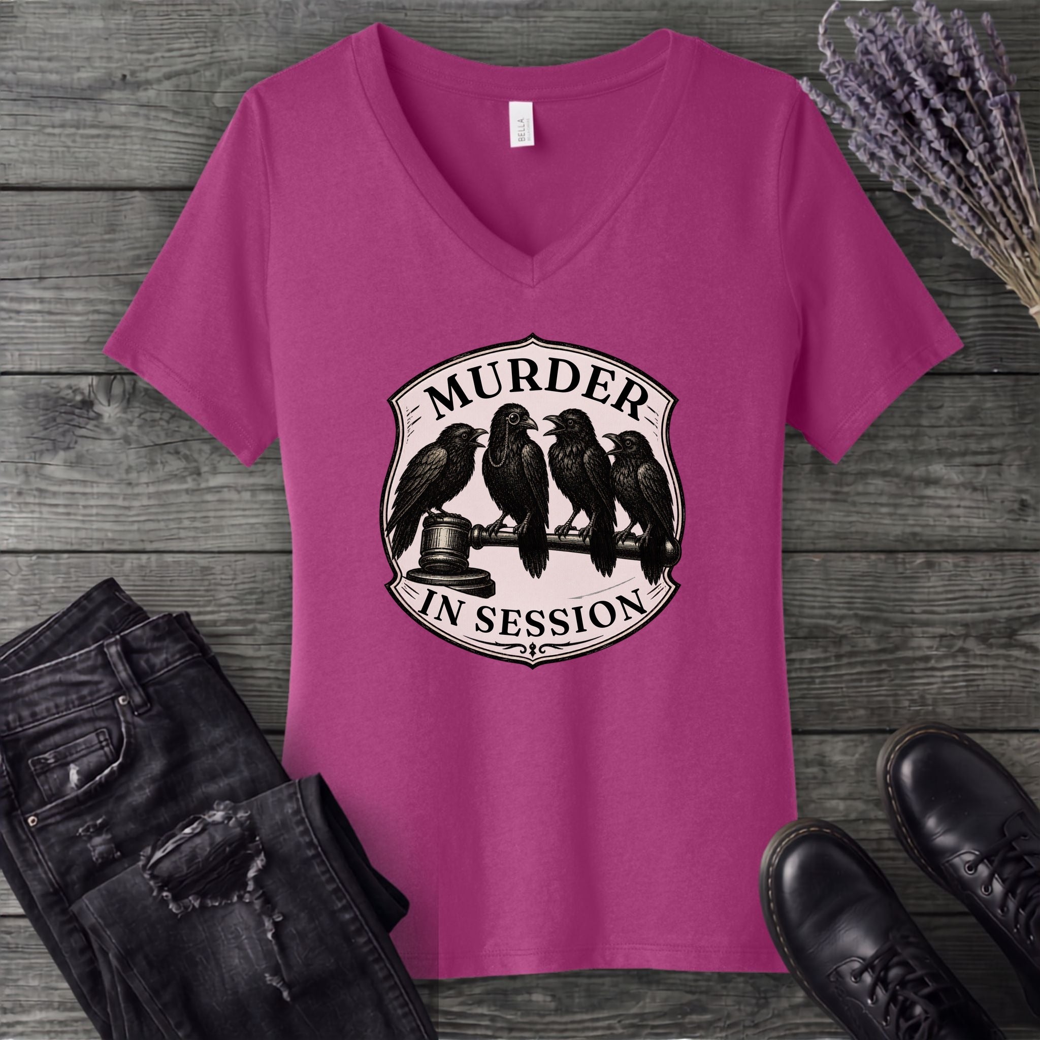 Murder In Session V-Neck T-Shirt