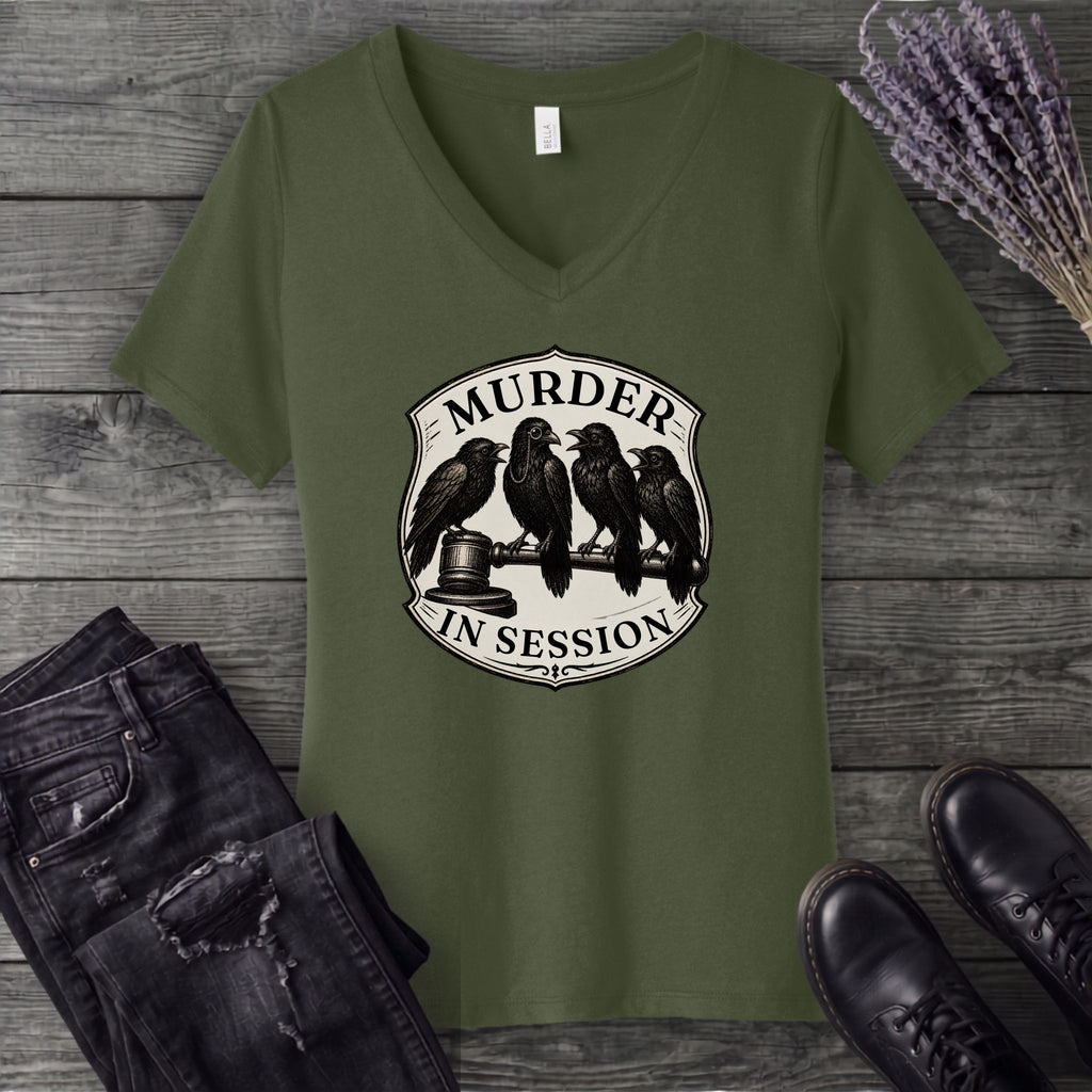 Murder In Session V-Neck T-Shirt