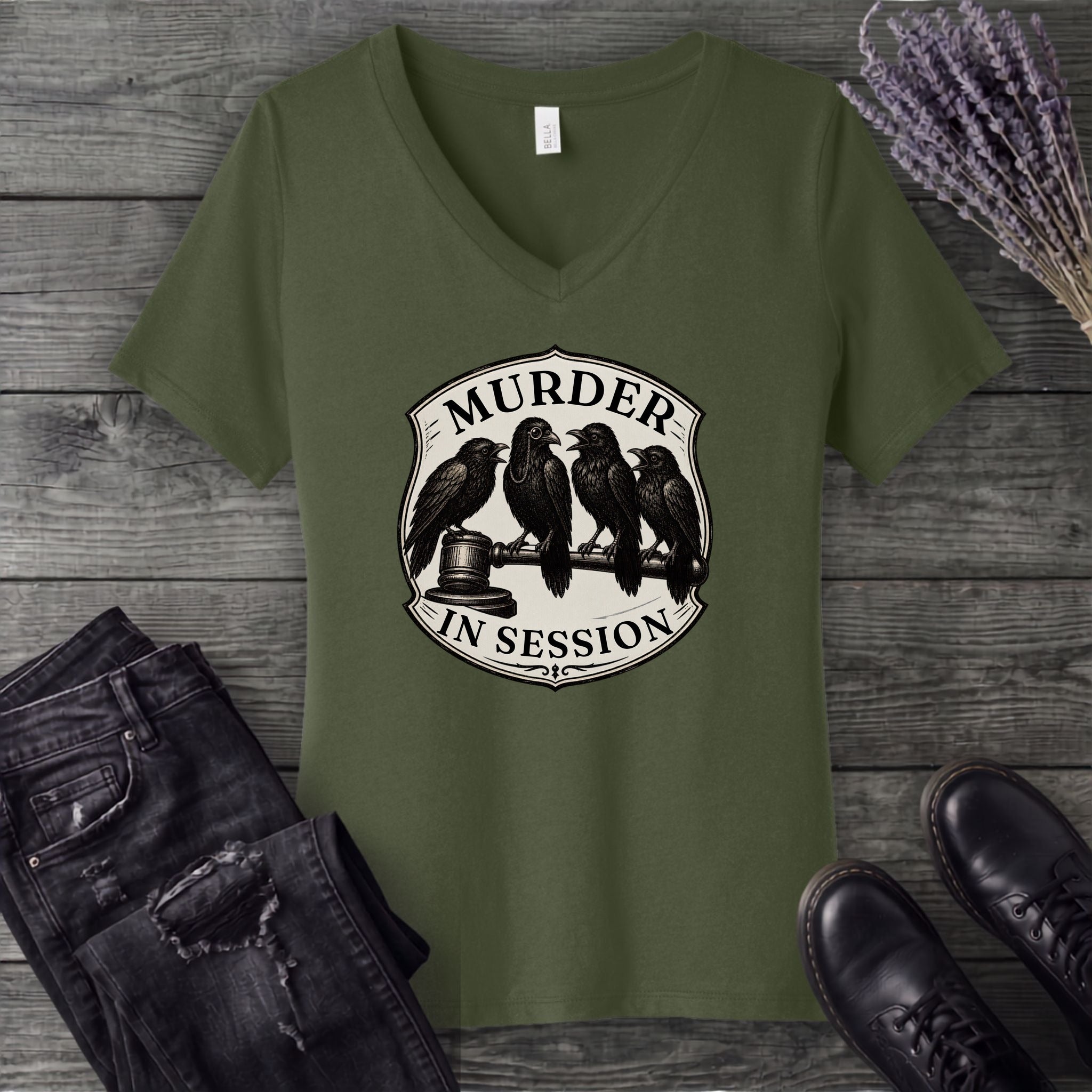 Murder In Session V-Neck T-Shirt