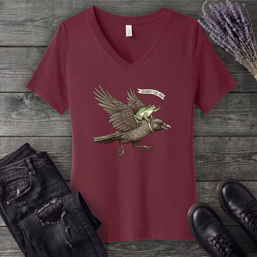 Solidarity Flies High V-Neck T-Shirt
