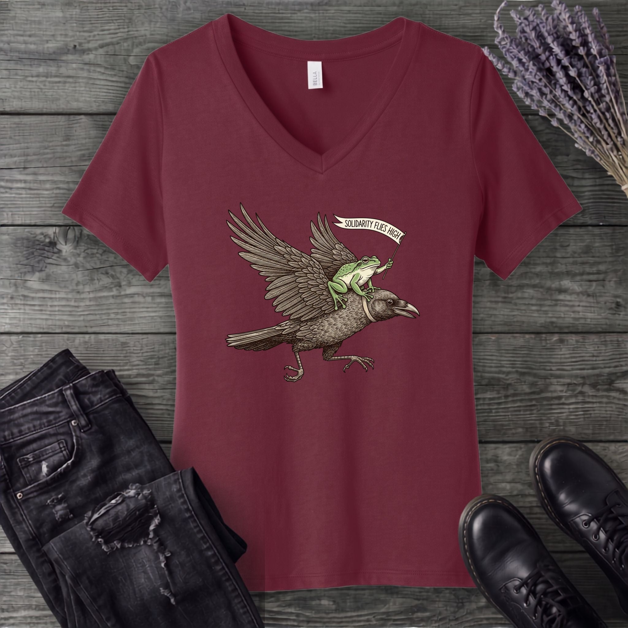 Solidarity Flies High V-Neck T-Shirt