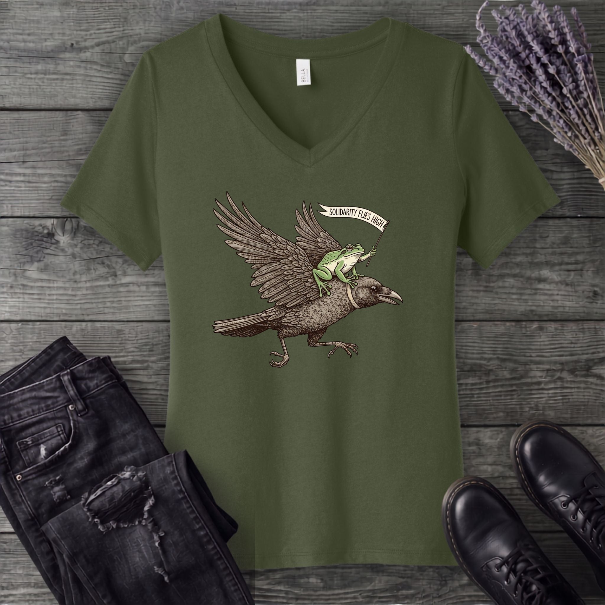 Solidarity Flies High V-Neck T-Shirt