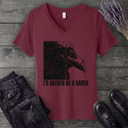 I'd Rather Be A Raven V-Neck T-Shirt
