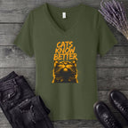 Cats Know Better V-Neck T-Shirt