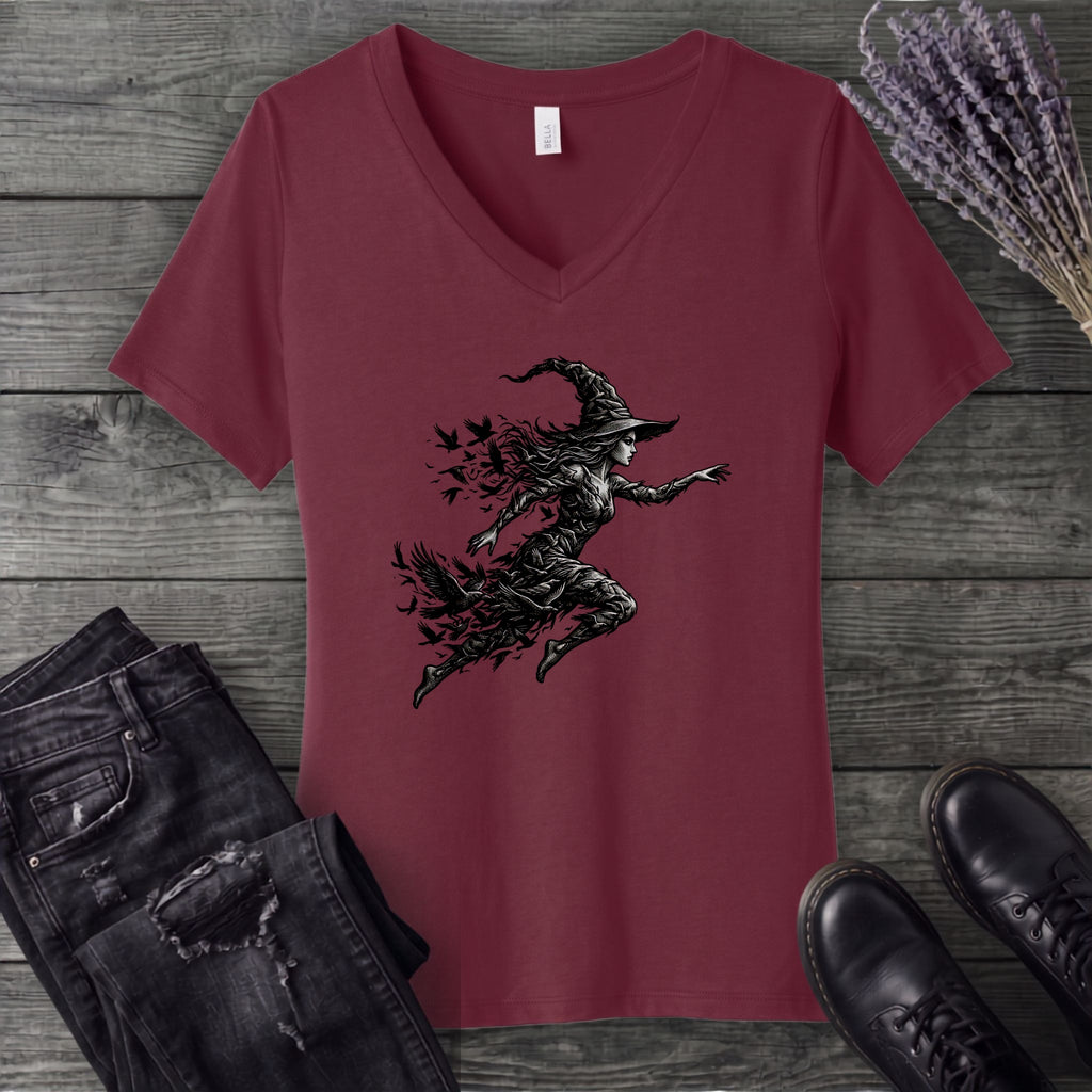 Raven Witch V-Neck T-Shirt