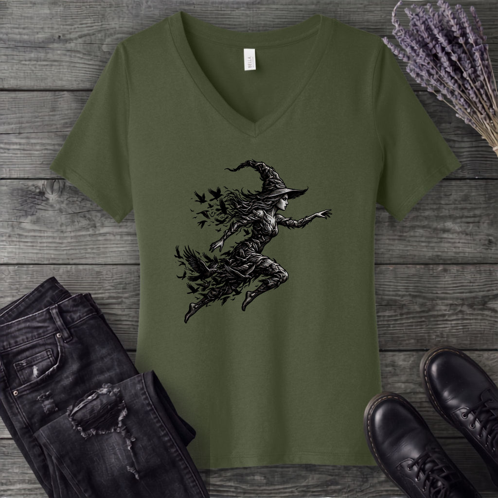 Raven Witch V-Neck T-Shirt