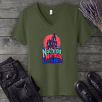 Nothing Normal Lives Here V-Neck T-Shirt