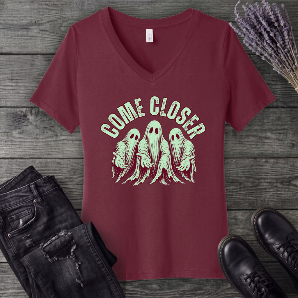 Come Closer Ghosts V-Neck T-Shirt