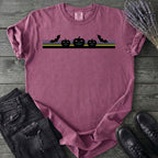 Bats Jack O Lantern Stripe T-Shirt