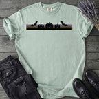 Bats Jack O Lantern Stripe T-Shirt