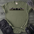 Bats Jack O Lantern Stripe T-Shirt
