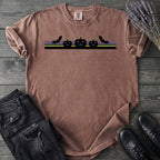 Bats Jack O Lantern Stripe T-Shirt