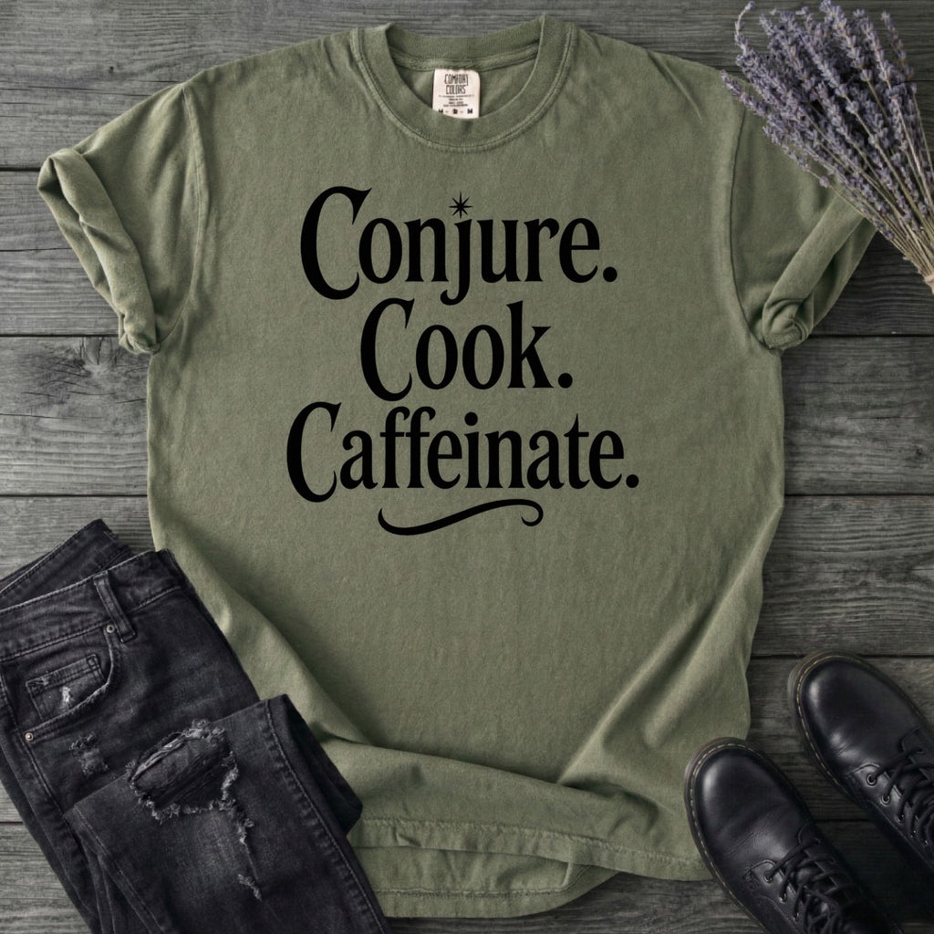 Conjure Cook Caffeinate T-Shirt
