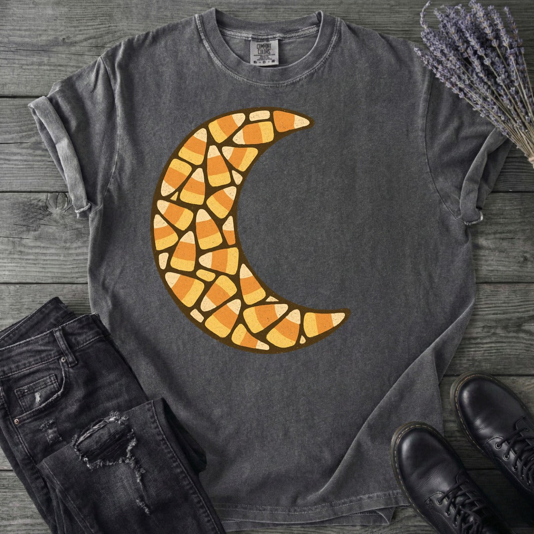 Candy Corn Crescent Moon T-Shirt