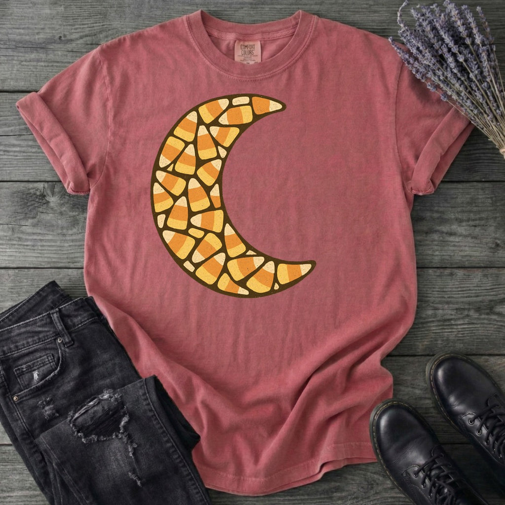 Candy Corn Crescent Moon T-Shirt