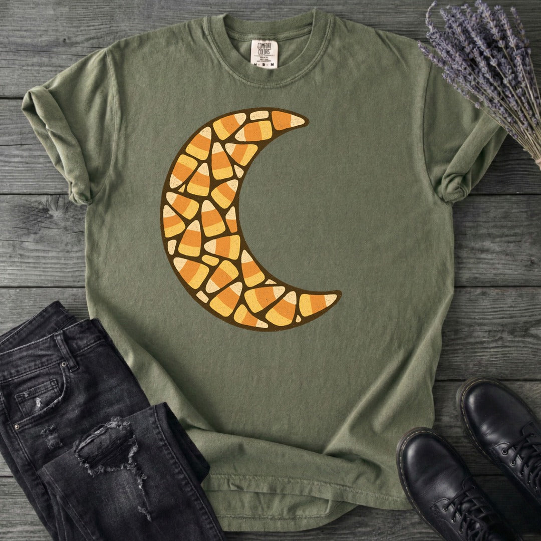 Candy Corn Crescent Moon T-Shirt