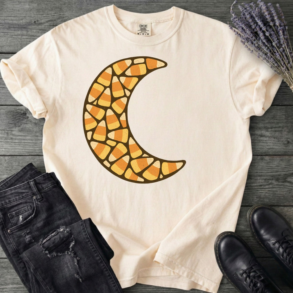 Candy Corn Crescent Moon T-Shirt