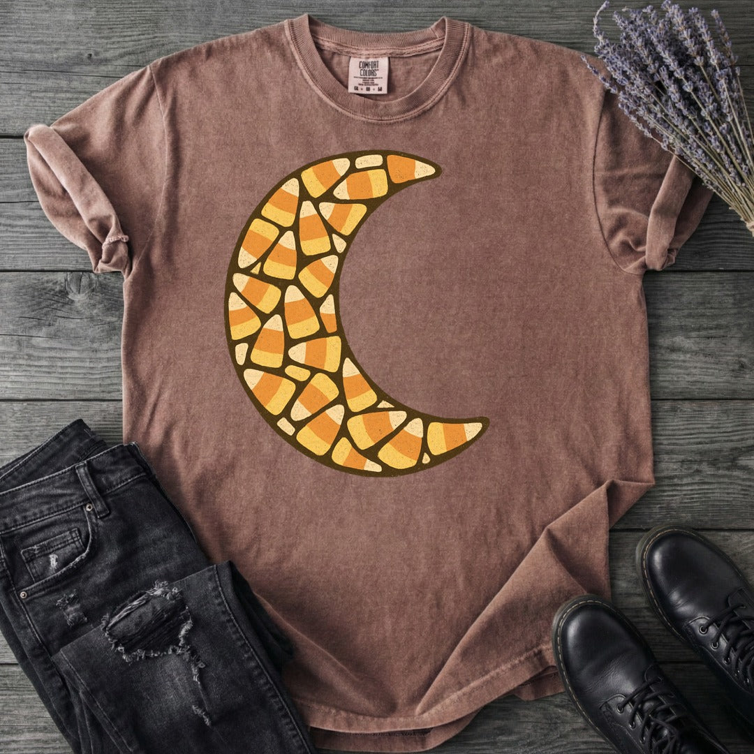 Candy Corn Crescent Moon T-Shirt
