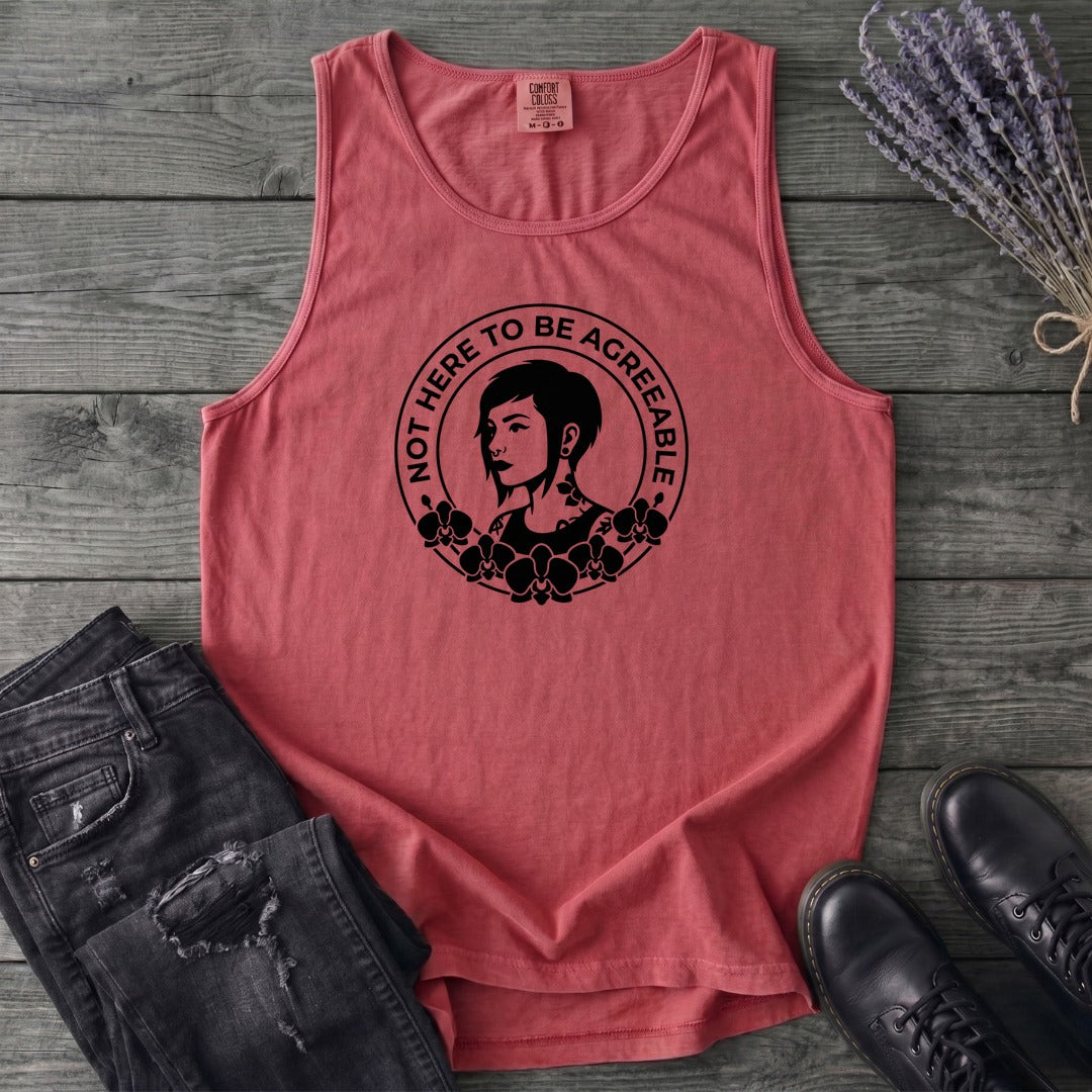 Not Here To Be Agreeable Tank Top