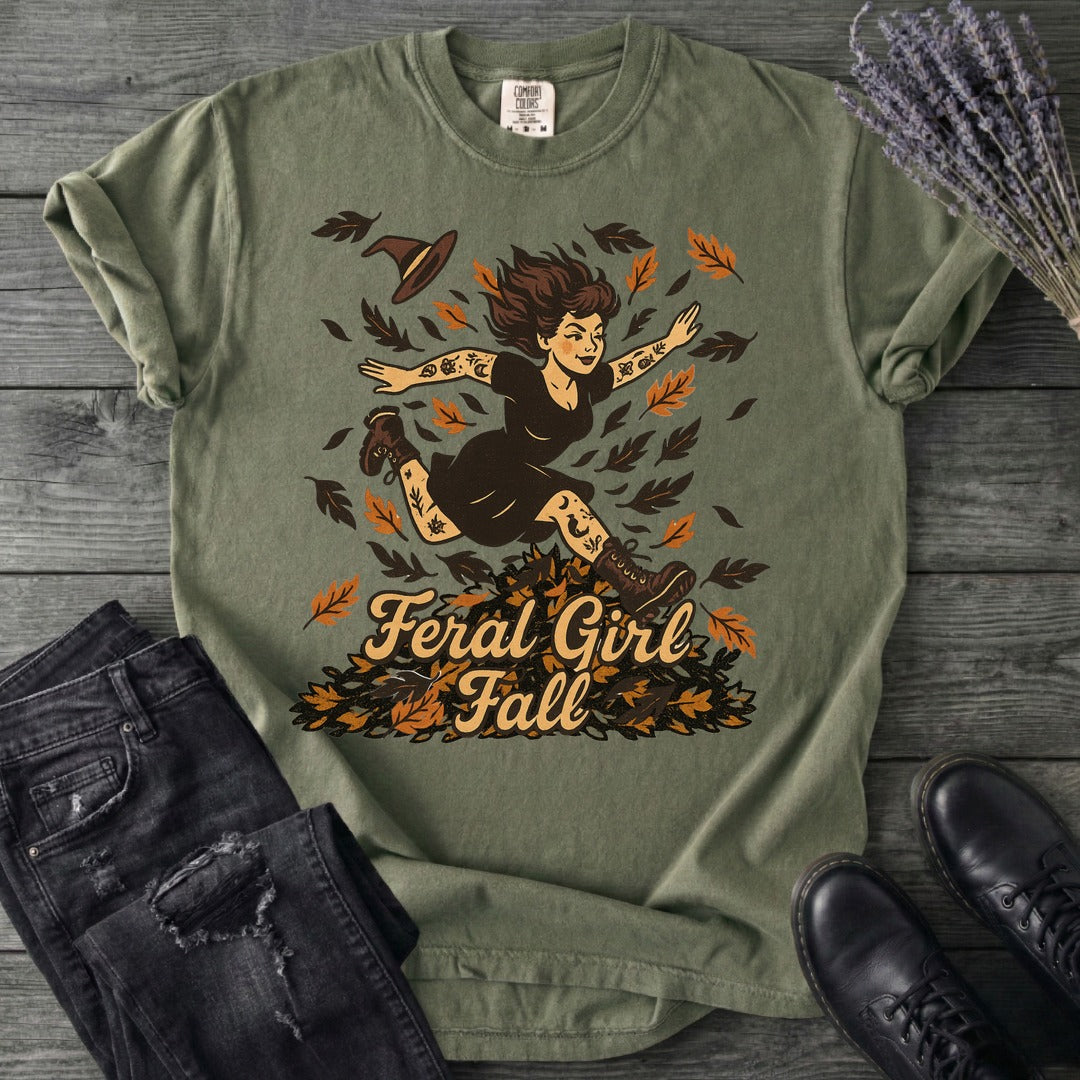 Feral Girl Fall T-Shirt