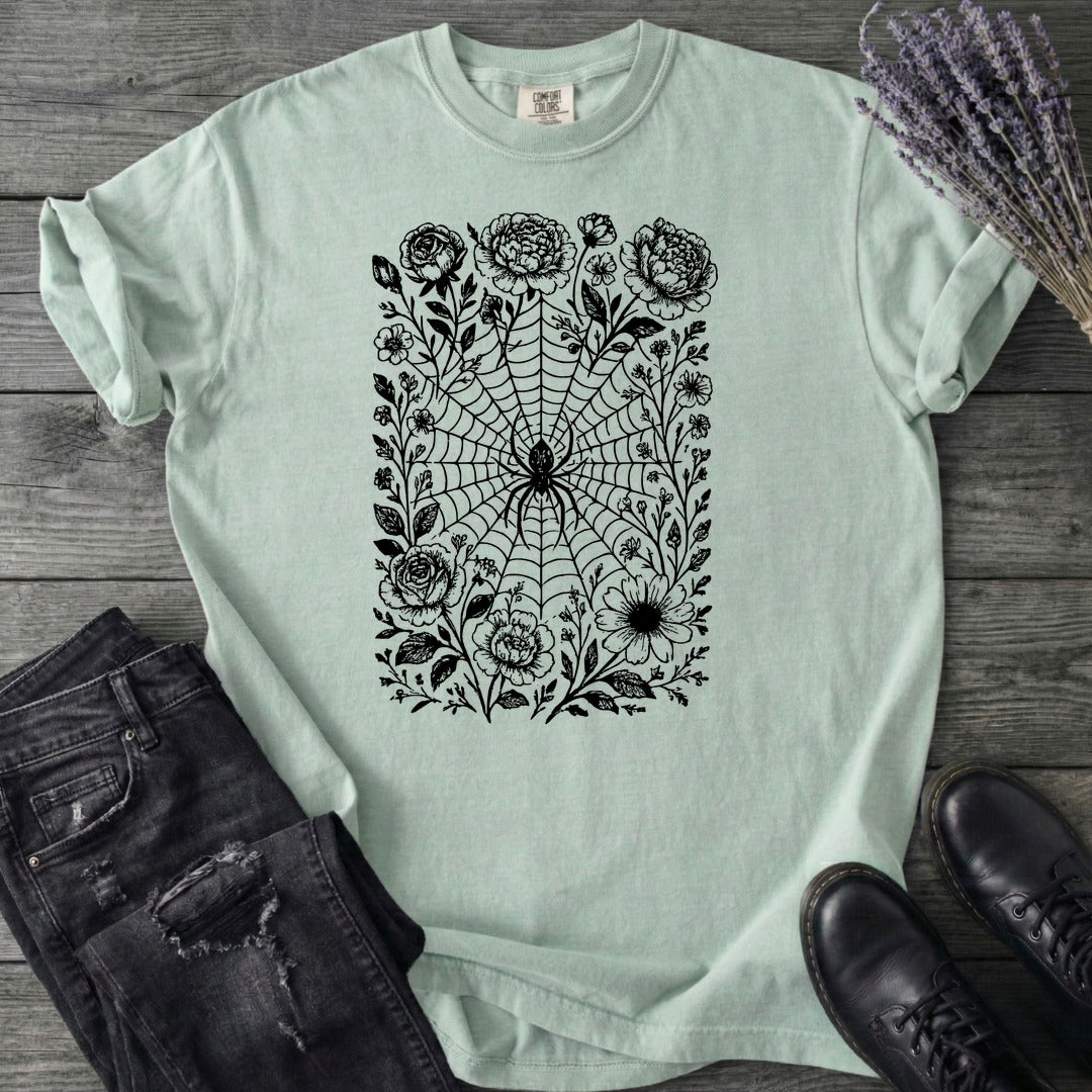 Flower Spiderweb T-Shirt