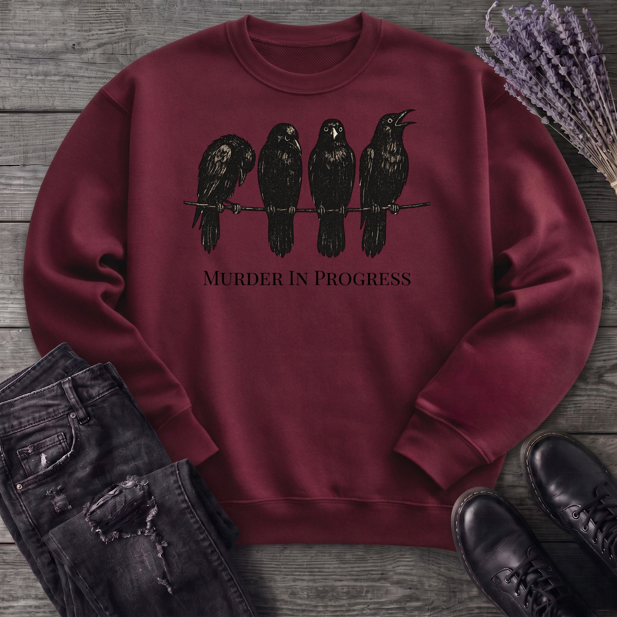 Murder In Progress Crows Sweatshirt