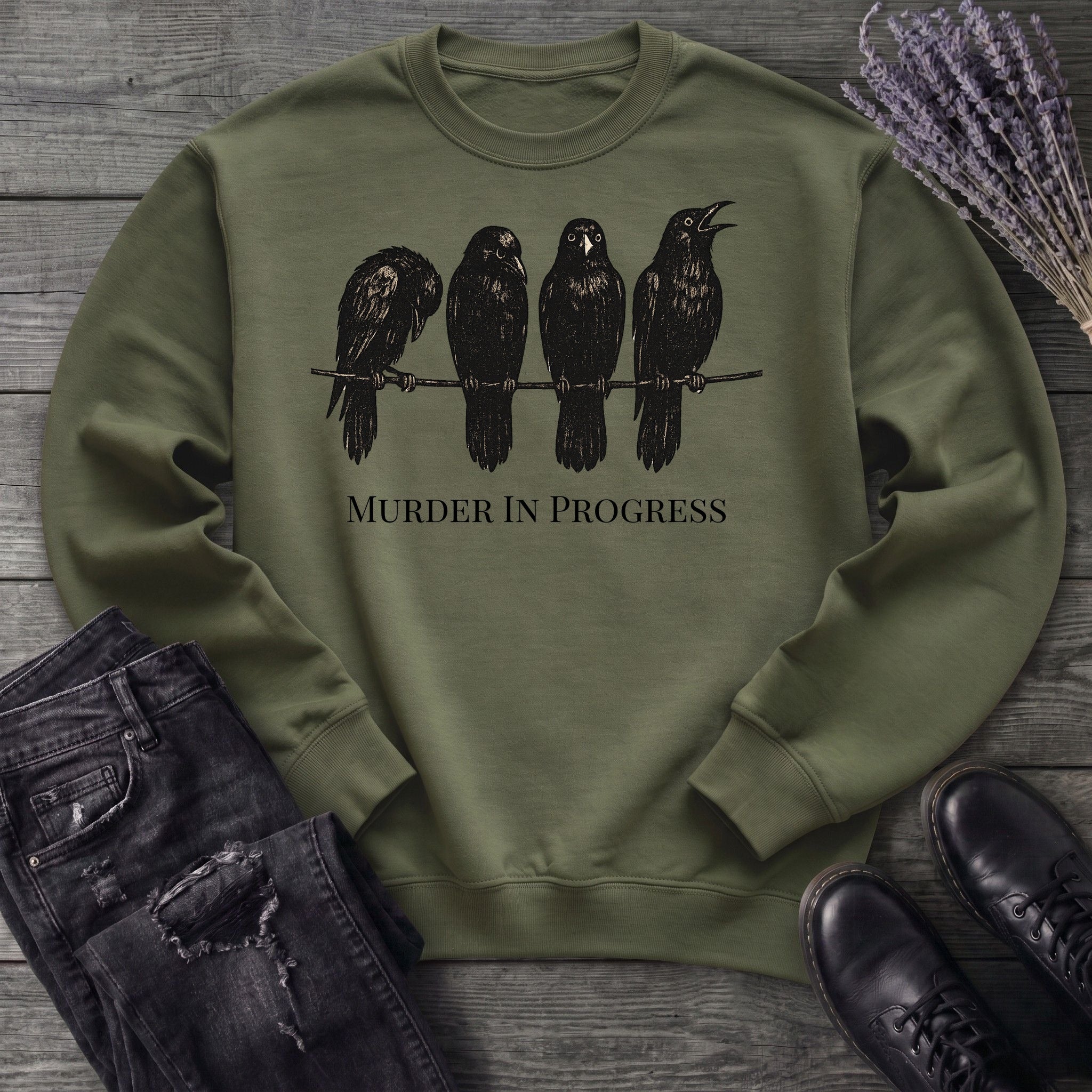 Murder In Progress Crows Sweatshirt