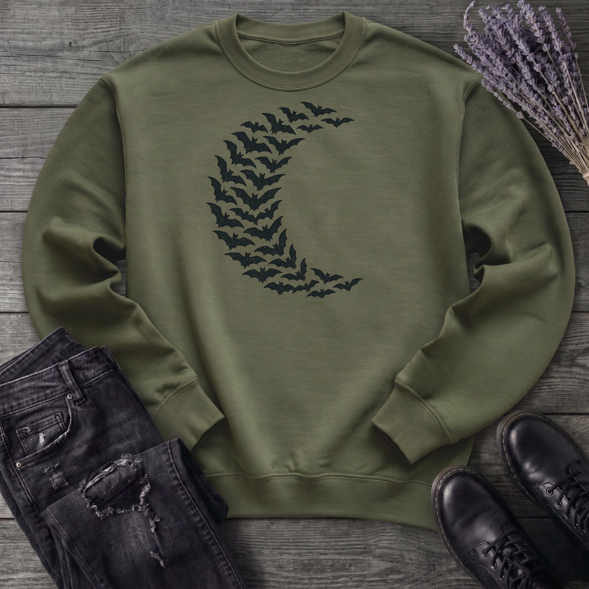 Bat Crescent Moon Sweatshirt
