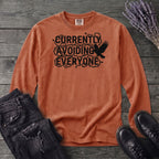 currently avoiding everyone Long Sleeve T-Shirt