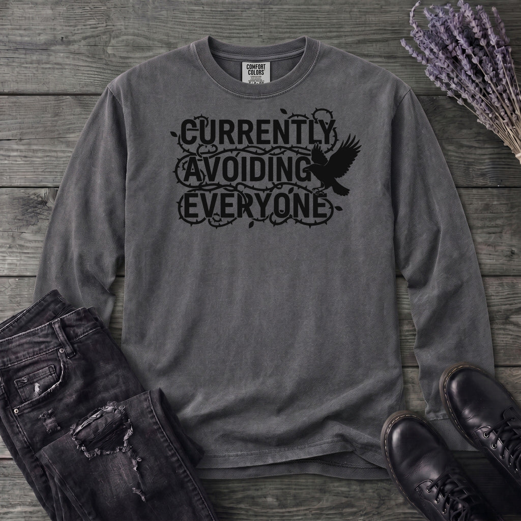 currently avoiding everyone Long Sleeve T-Shirt