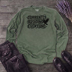 currently avoiding everyone Long Sleeve T-Shirt