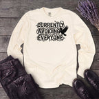 currently avoiding everyone Long Sleeve T-Shirt