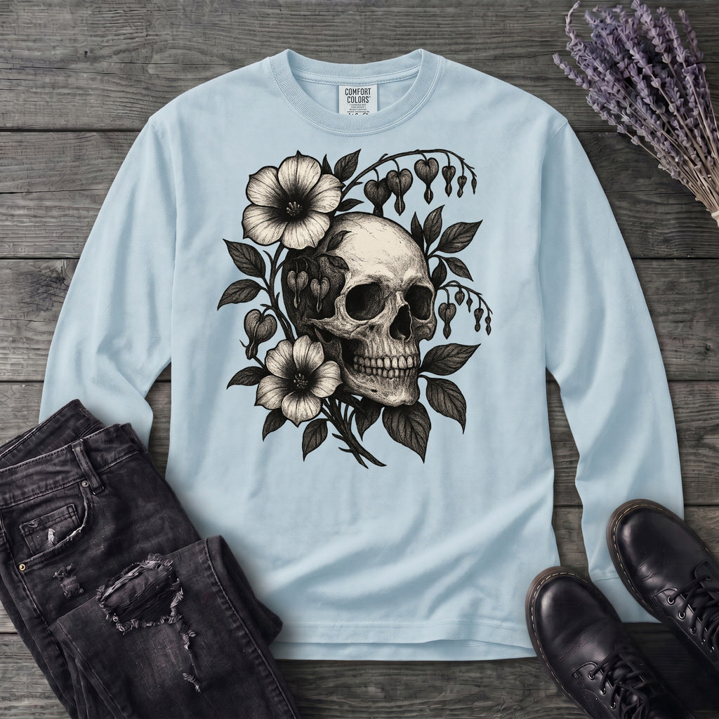 Skull Bleeding Hearts Long Sleeve T-Shirt