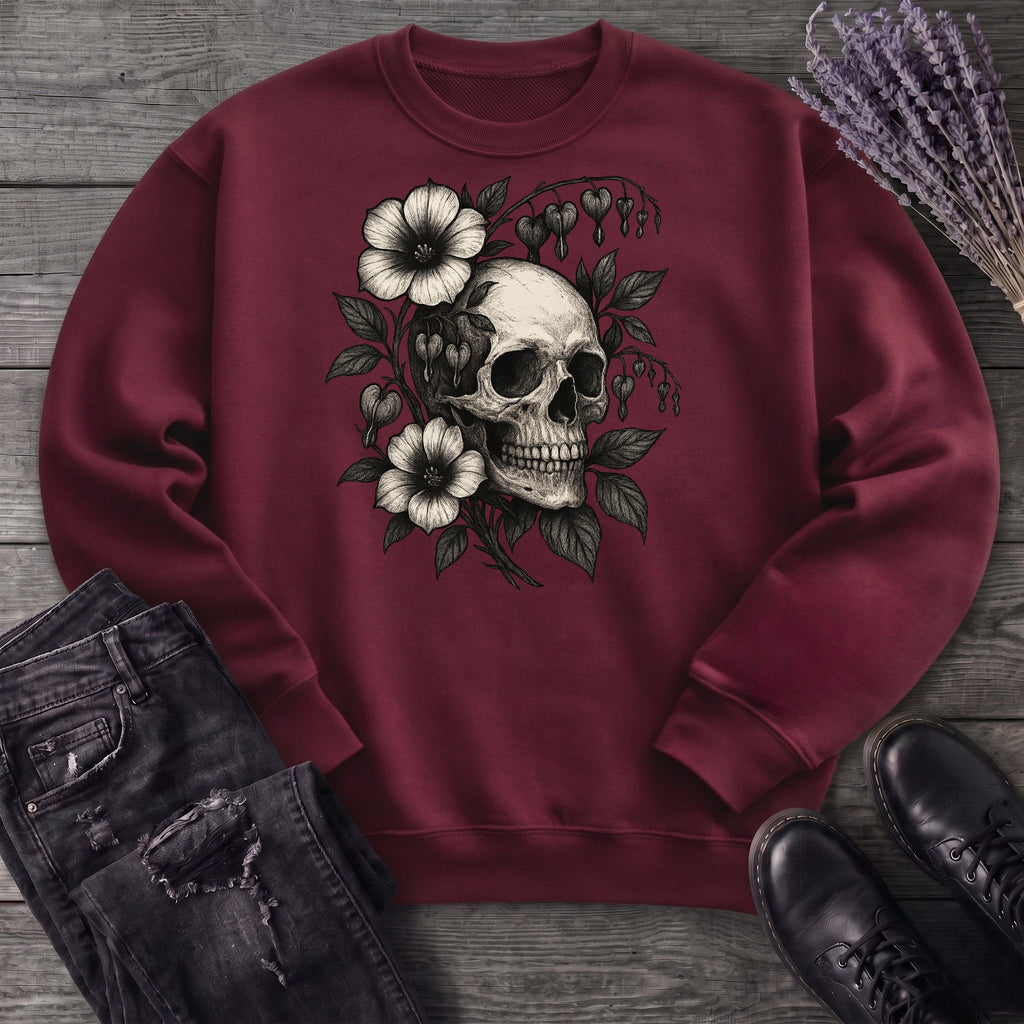 Skull Bleeding Hearts Sweatshirt