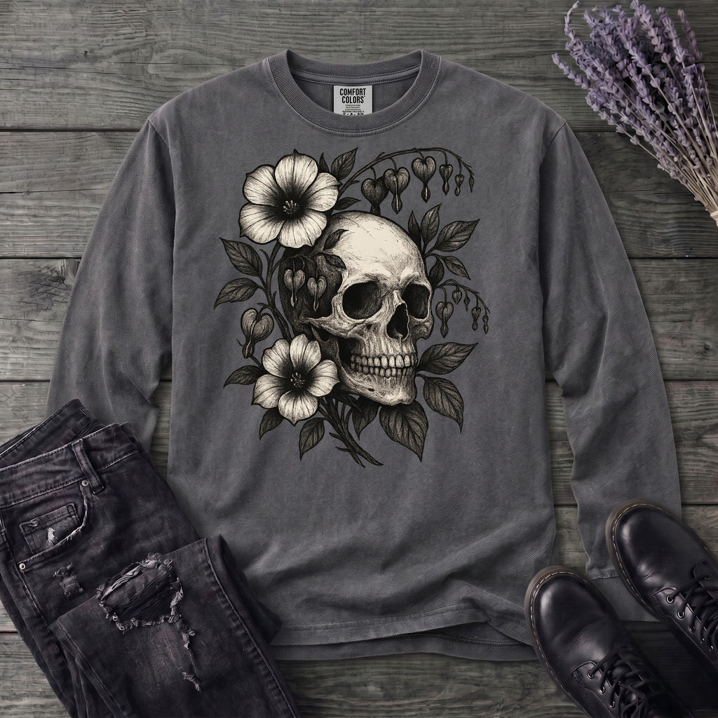 Skull Bleeding Hearts Long Sleeve T-Shirt