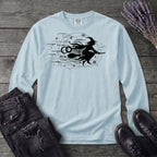Flying Witch Grunge Long Sleeve T-Shirt
