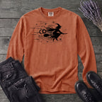 Flying Witch Grunge Long Sleeve T-Shirt