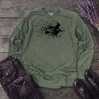 Flying Witch Grunge Long Sleeve T-Shirt