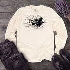 Flying Witch Grunge Long Sleeve T-Shirt